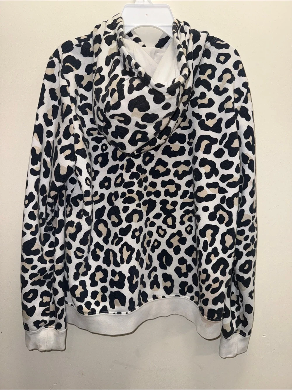 Nike Leopard Print Hoodie with Metallic Gold Swoosh